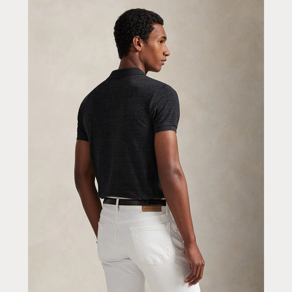 Polo Ralph Lauren Noir - Polo en maille piquée Slim Fit Ralph Lauren