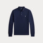 Polo Manche Longue Ralph Lauren Bleu Marine -  Polo en maille extensible coupe ajustée Ralph Lauren