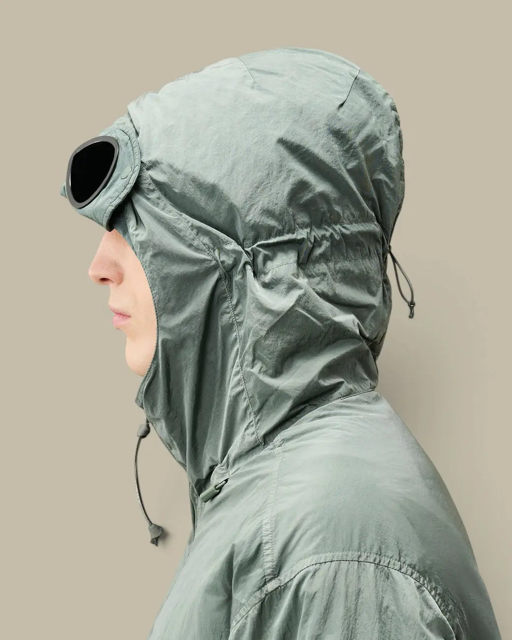 Veste à Capuche C.P. Company Kaki - Chrome-R Goggle C.P. Company