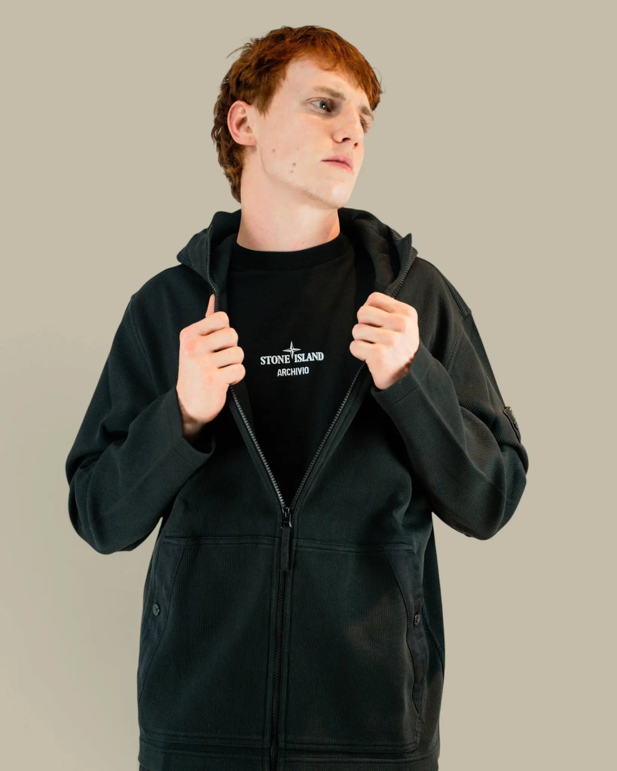 Veste à Capuche Stone Island Black - Interlock Stone Island