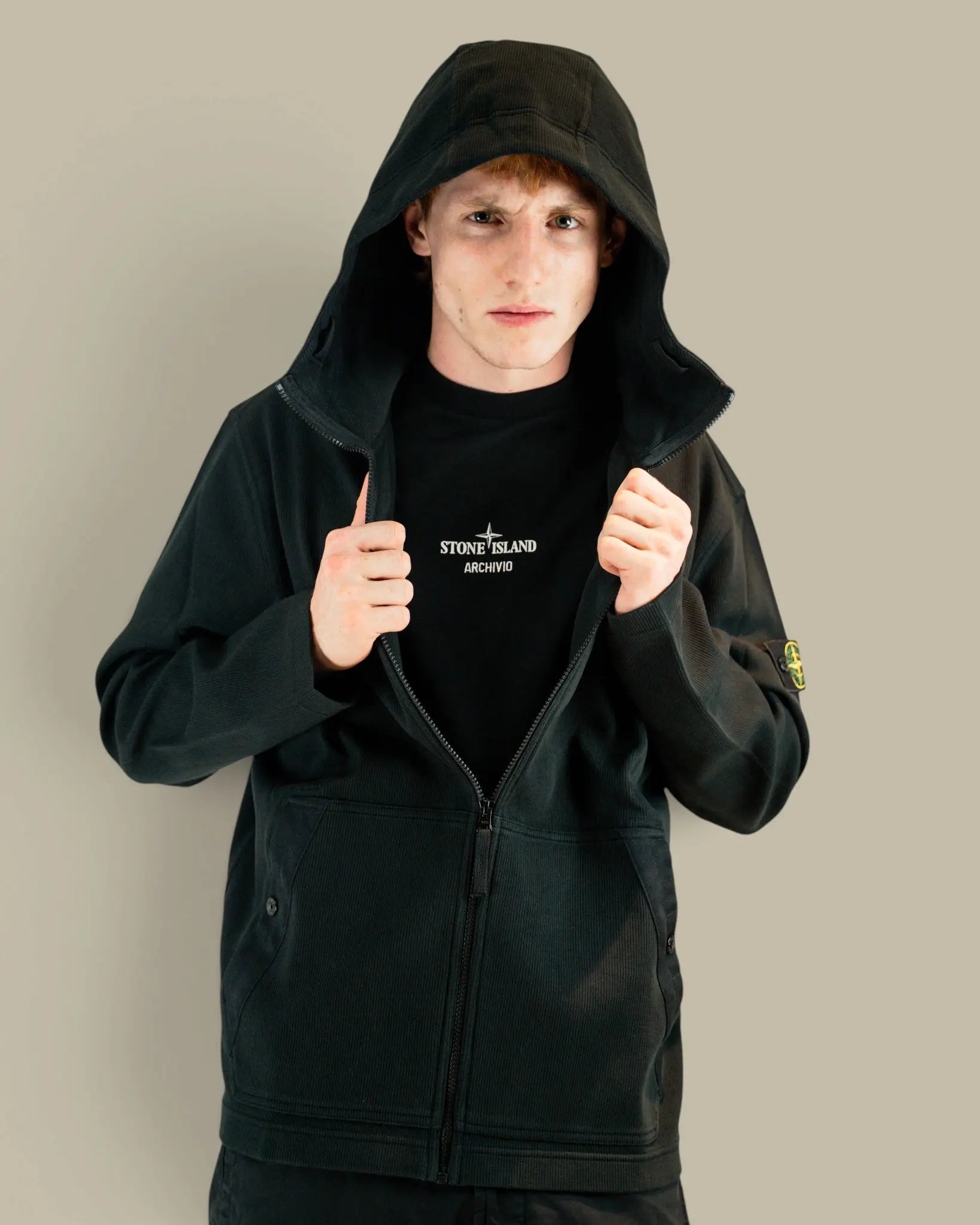 Veste à Capuche Stone Island Black - Interlock Stone Island