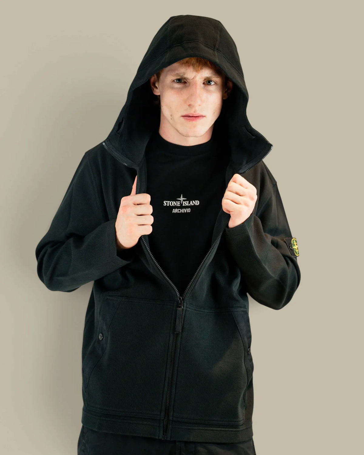Veste à Capuche Stone Island Black - Interlock Stone Island