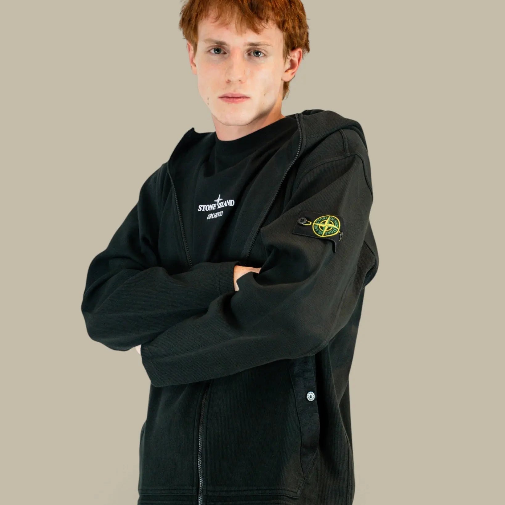 Veste à Capuche Stone Island Black - Interlock Stone Island