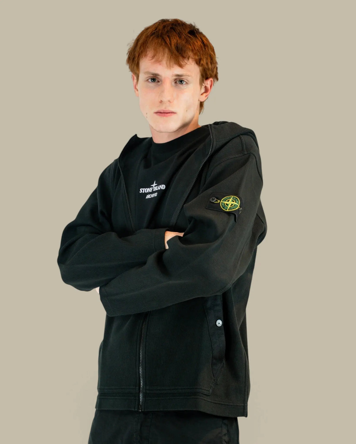 Veste à Capuche Stone Island Black - Interlock Stone Island