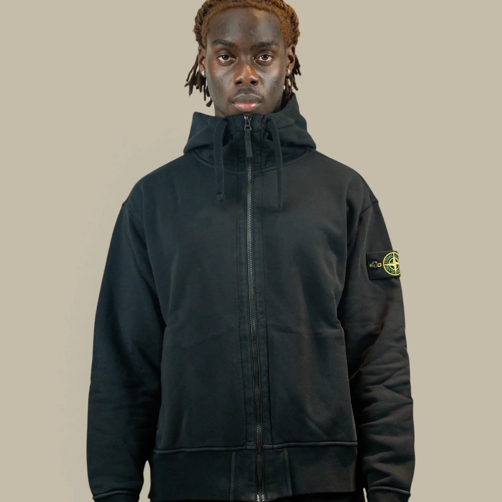 Veste à Capuche Stone Island col montant  - Black Stone Island