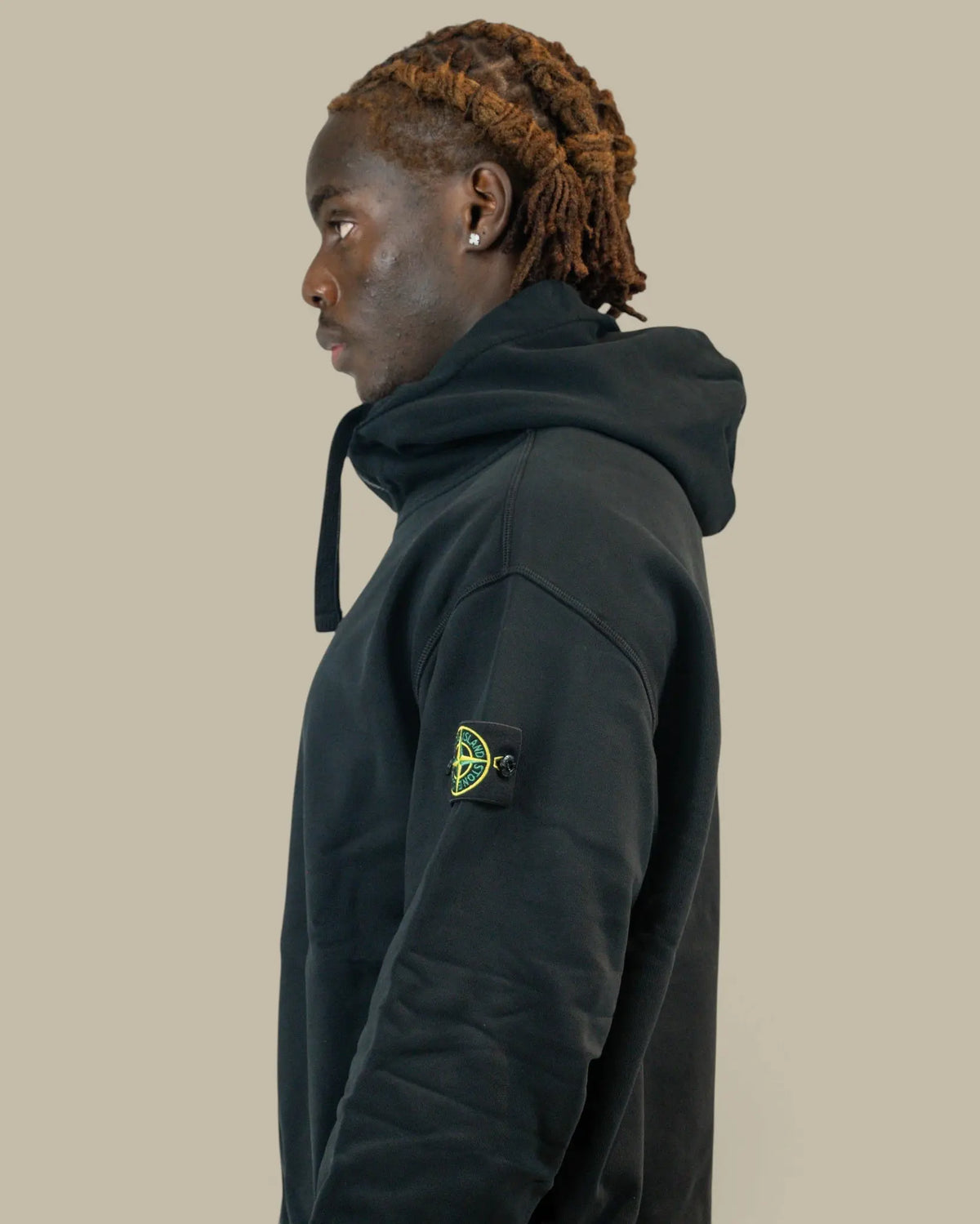 Veste à Capuche Stone Island col montant  - Black Stone Island