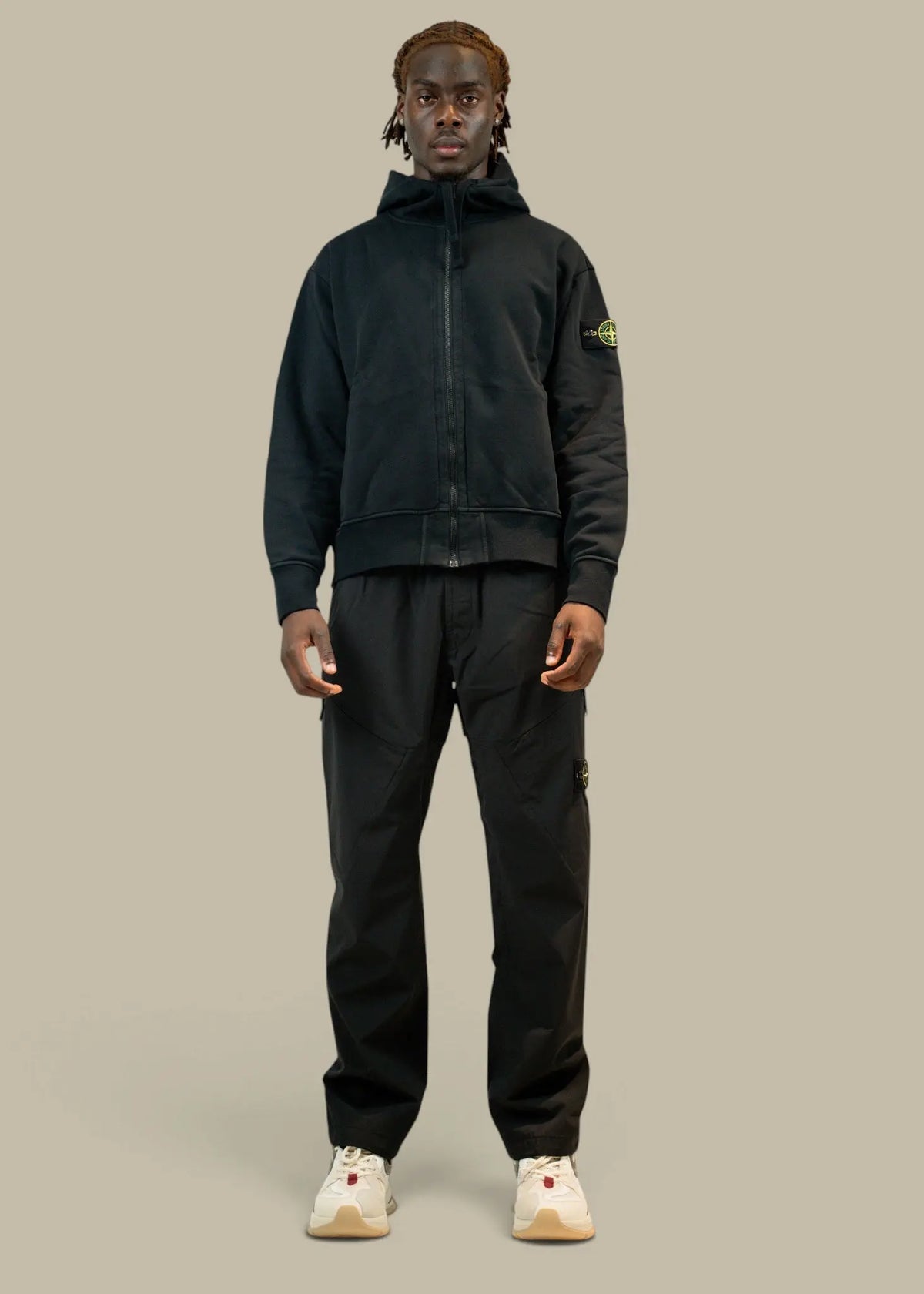 Veste à Capuche Stone Island col montant  - Black Stone Island