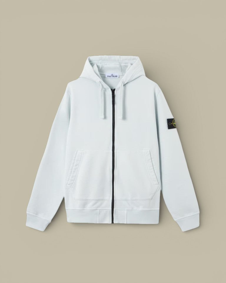 Veste à Capuche Stone Island - Bleu ciel - sweat