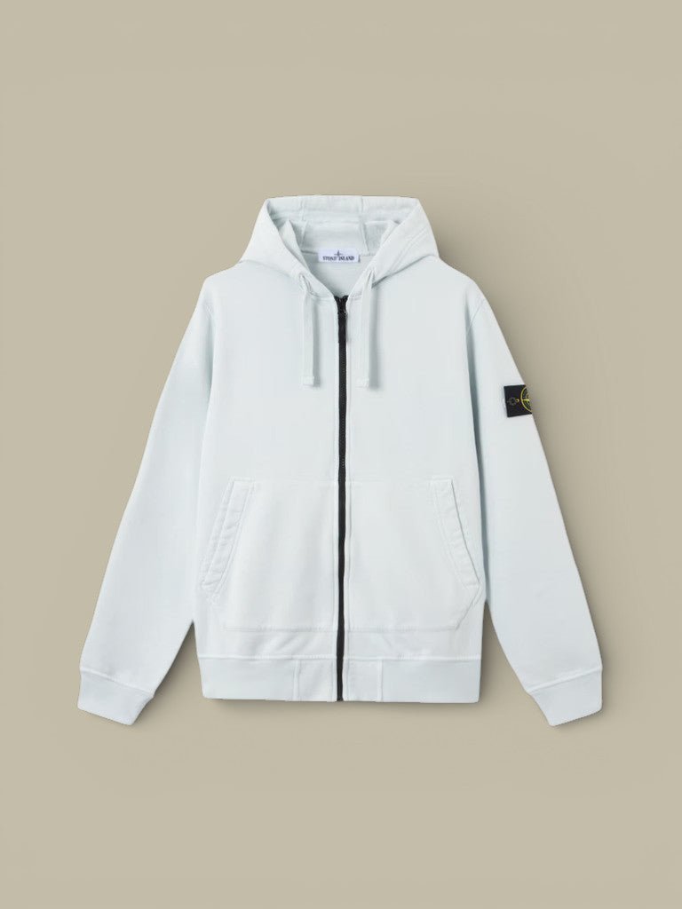 Veste à Capuche Stone Island - Bleu ciel - sweat
