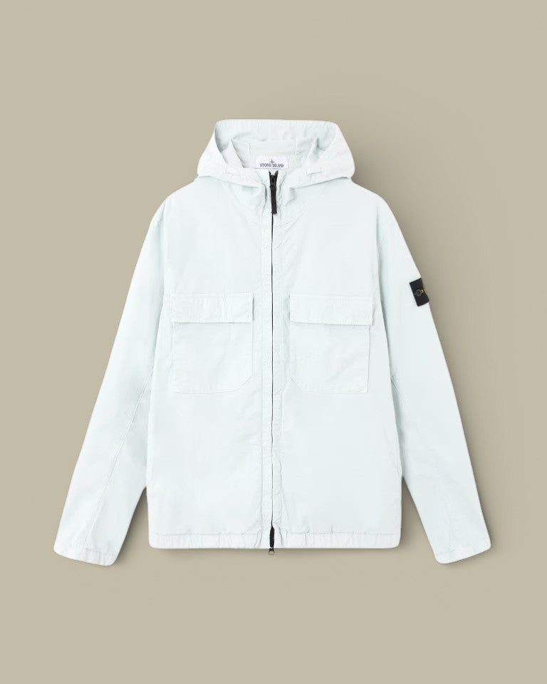 Veste à Capuche Stone Island Bleu Ciel - Stretch Organic - veste