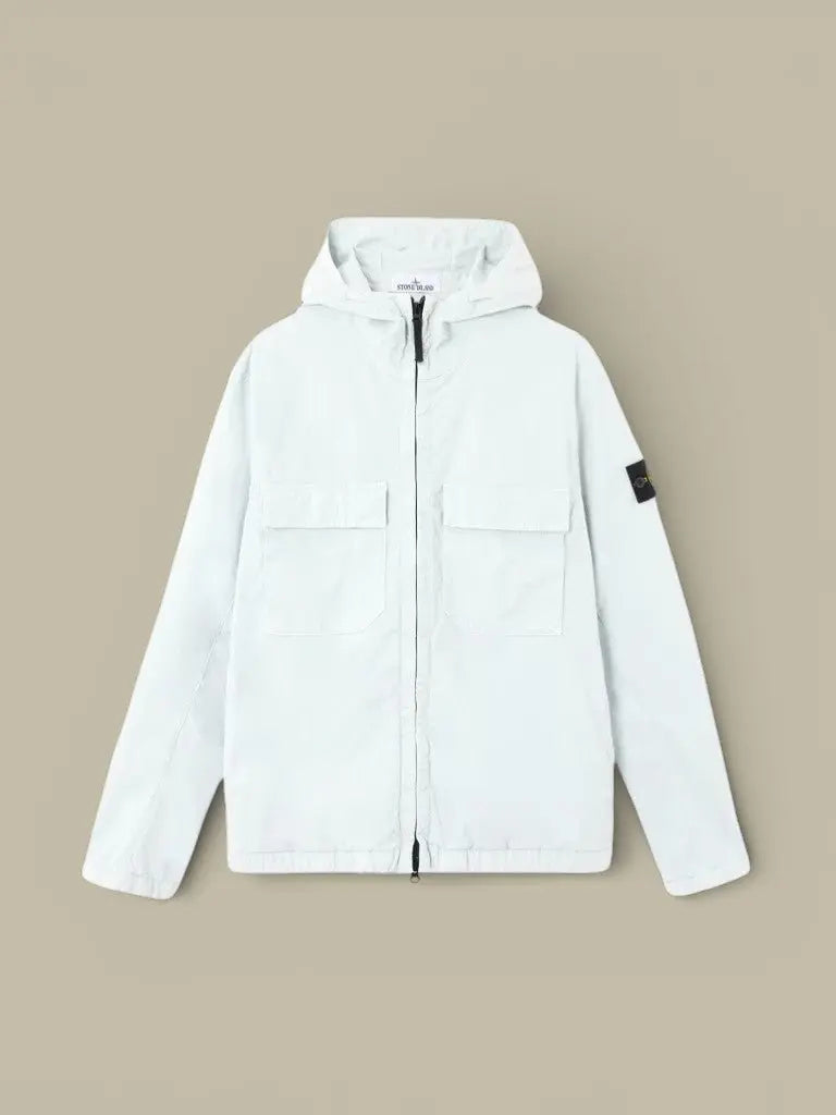 Veste à Capuche Stone Island Bleu Ciel - Stretch Organic - veste