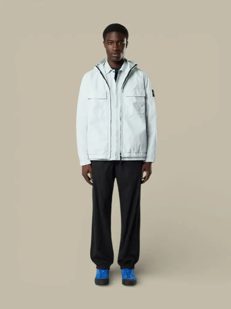 Veste à Capuche Stone Island Bleu Ciel - Stretch Organic - veste