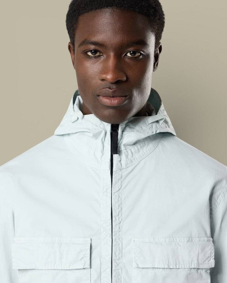 Veste à Capuche Stone Island Bleu Ciel - Stretch Organic - veste