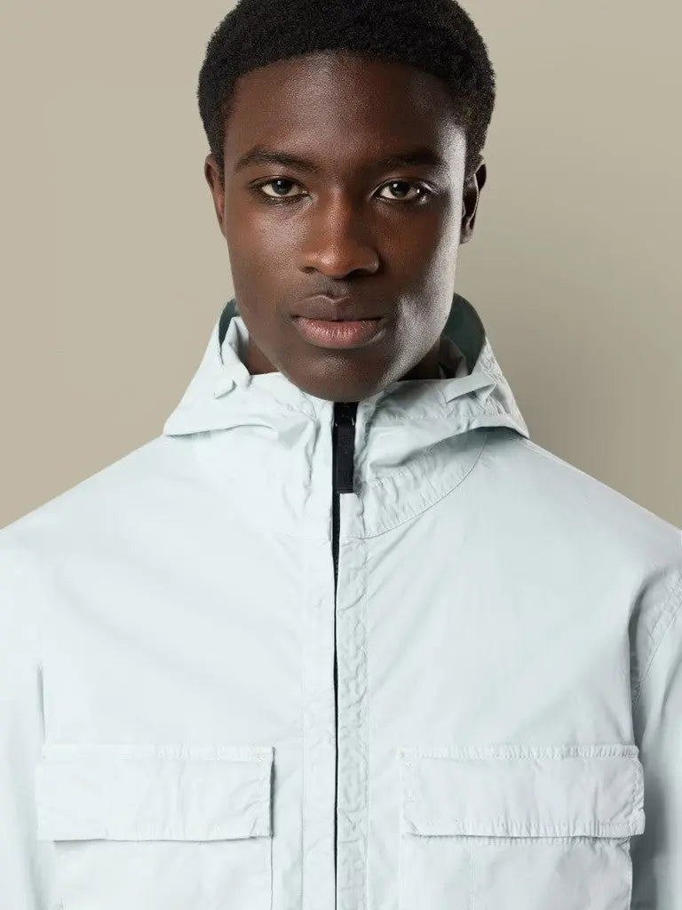 Veste à Capuche Stone Island Bleu Ciel - Stretch Organic - veste