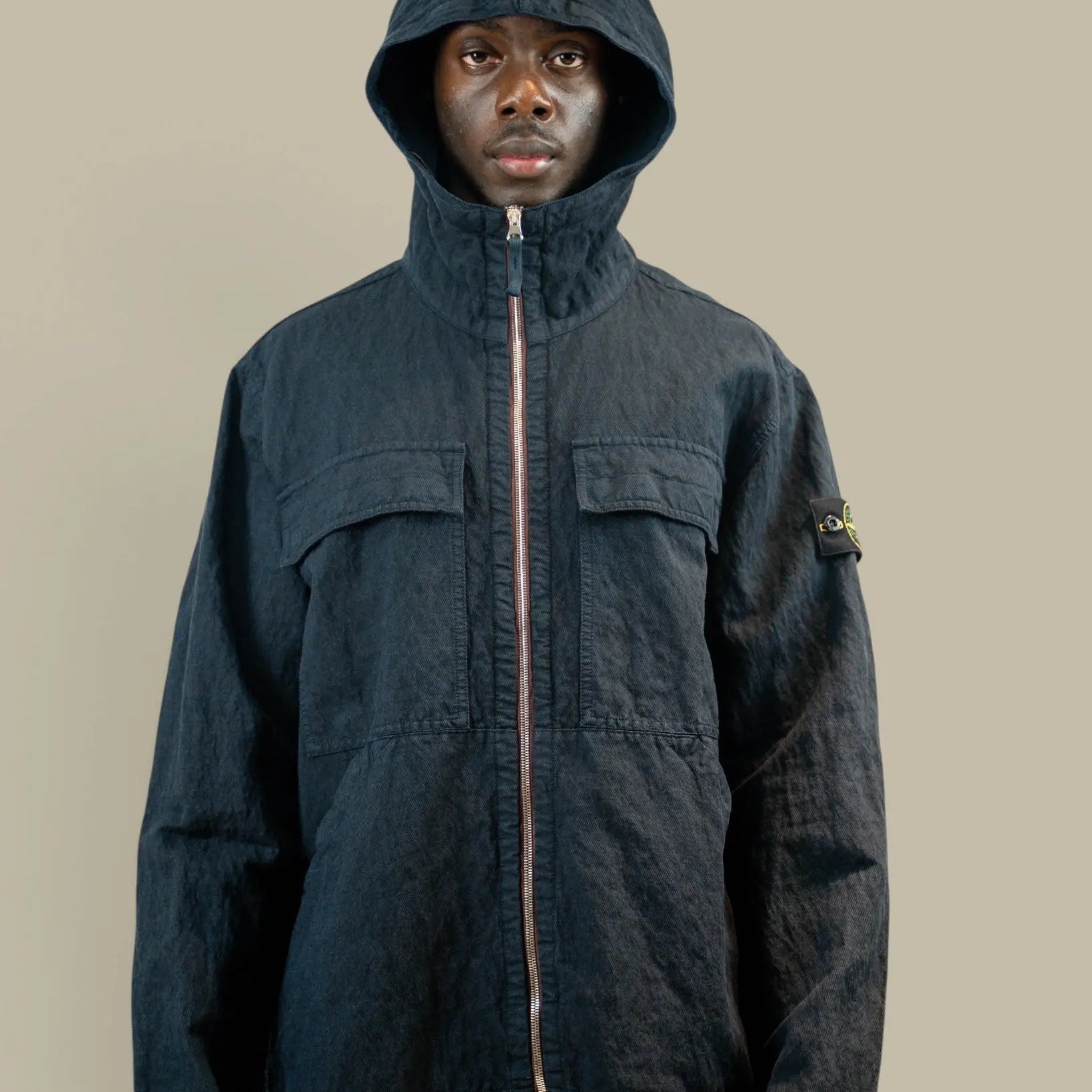Veste à Capuche Stone Island Bleu marine - Velours Côtelé Stone Island