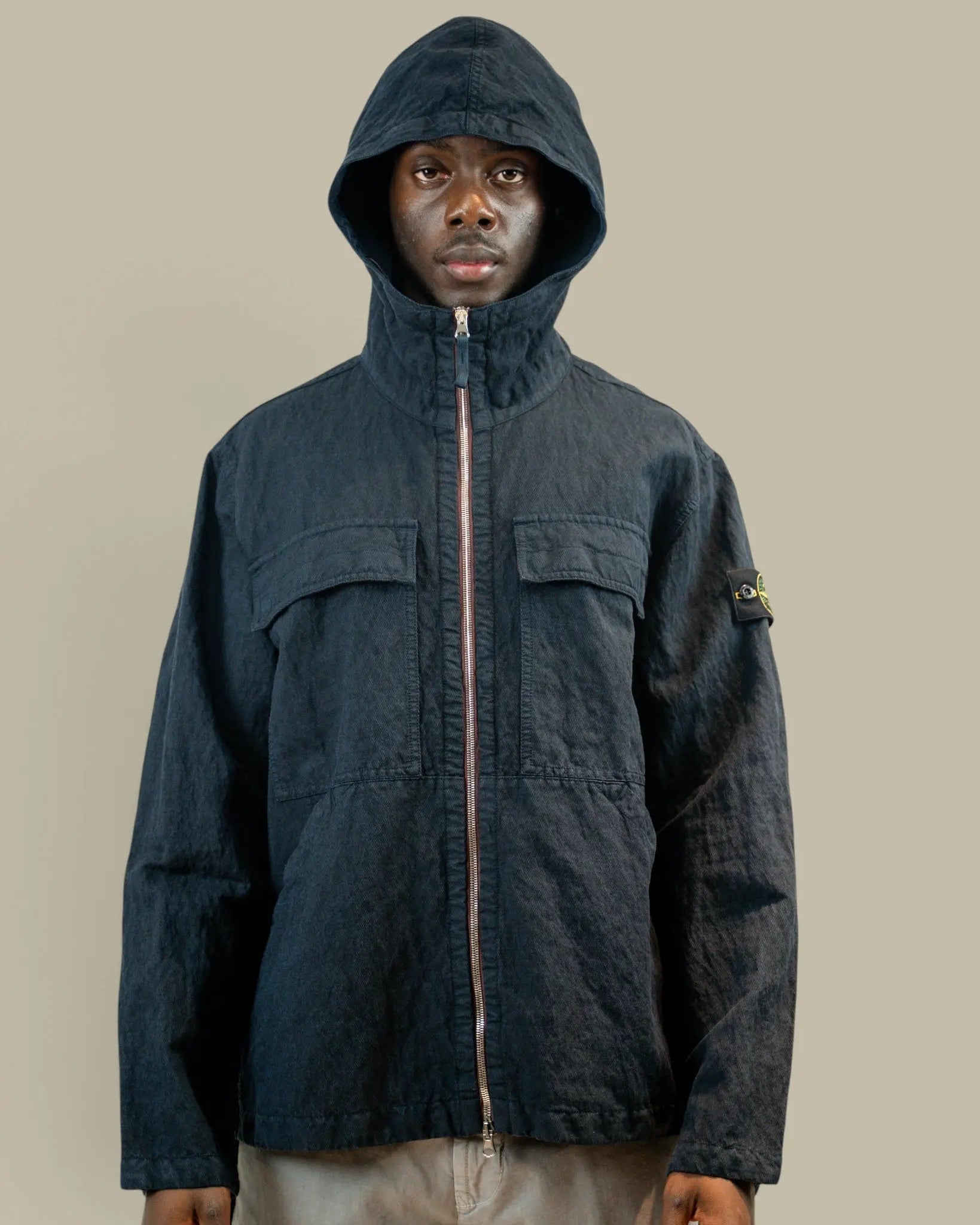 Veste à Capuche Stone Island Bleu marine - Velours Côtelé Stone Island