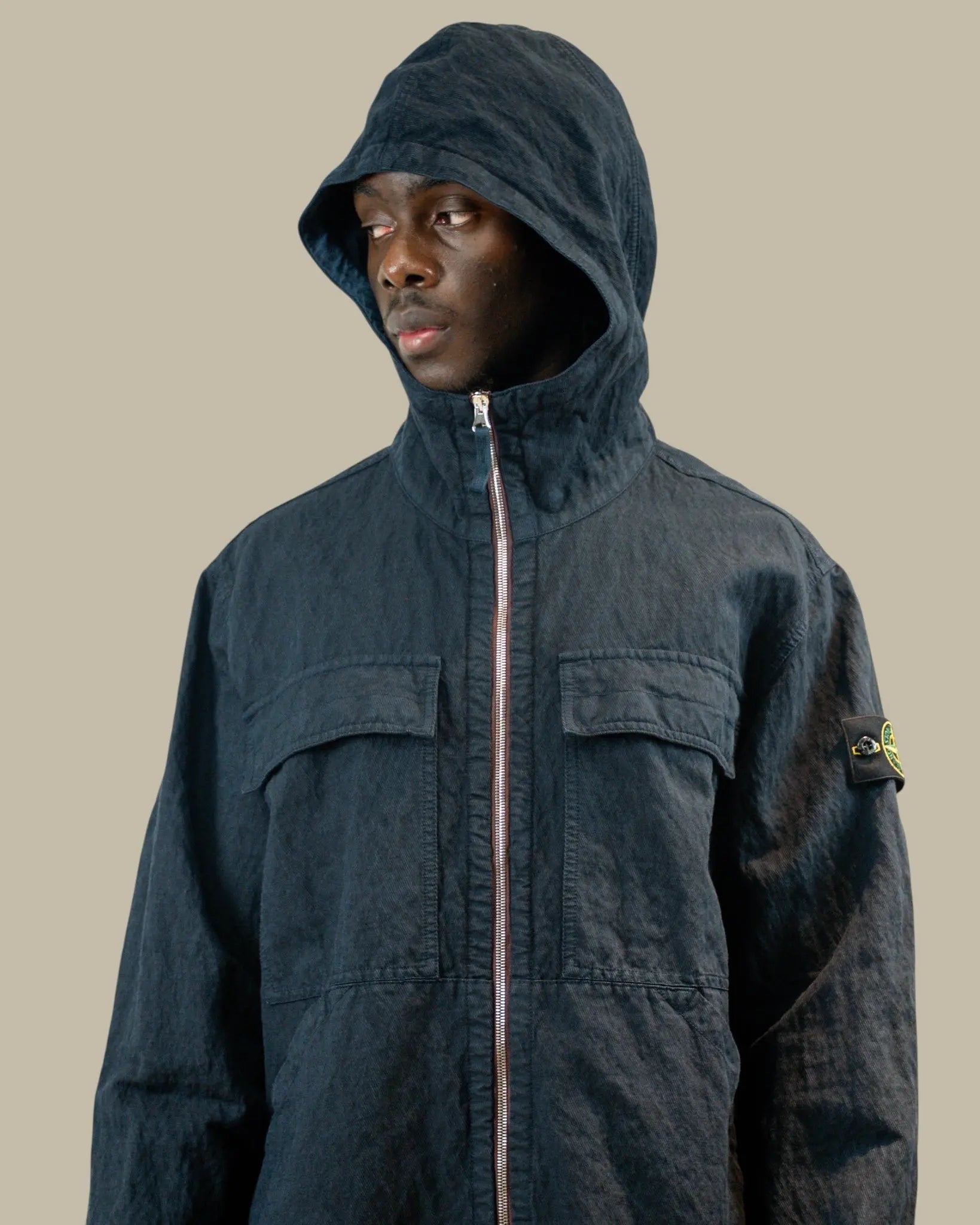 Veste à Capuche Stone Island Bleu marine - Velours Côtelé Stone Island