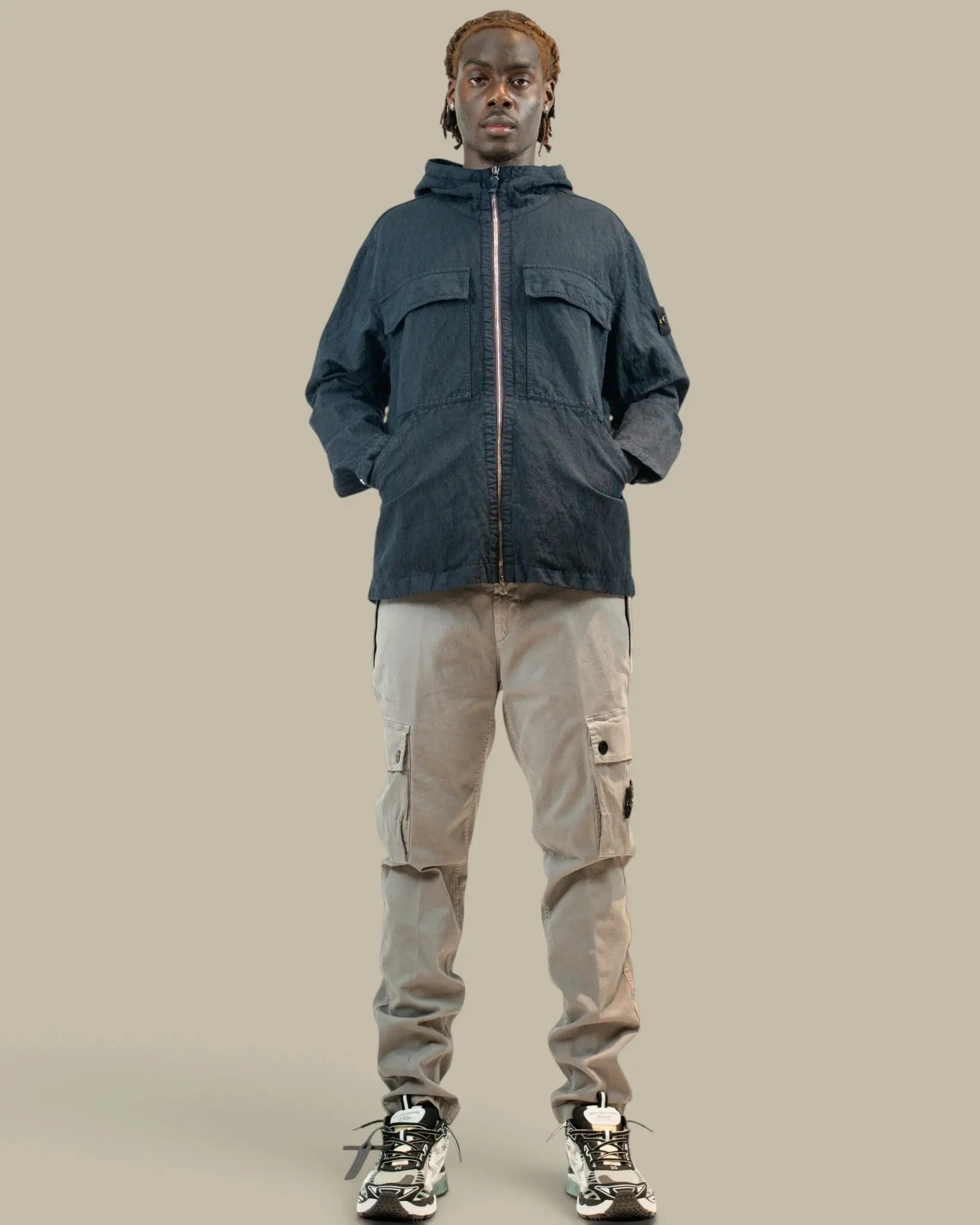 Veste à Capuche Stone Island Bleu marine - Velours Côtelé Stone Island