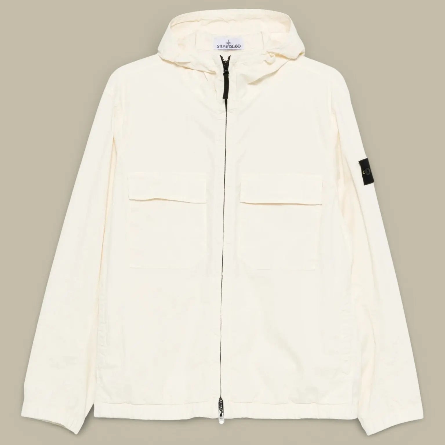 Veste à Capuche Stone Island Creme - Stretch Organic - veste