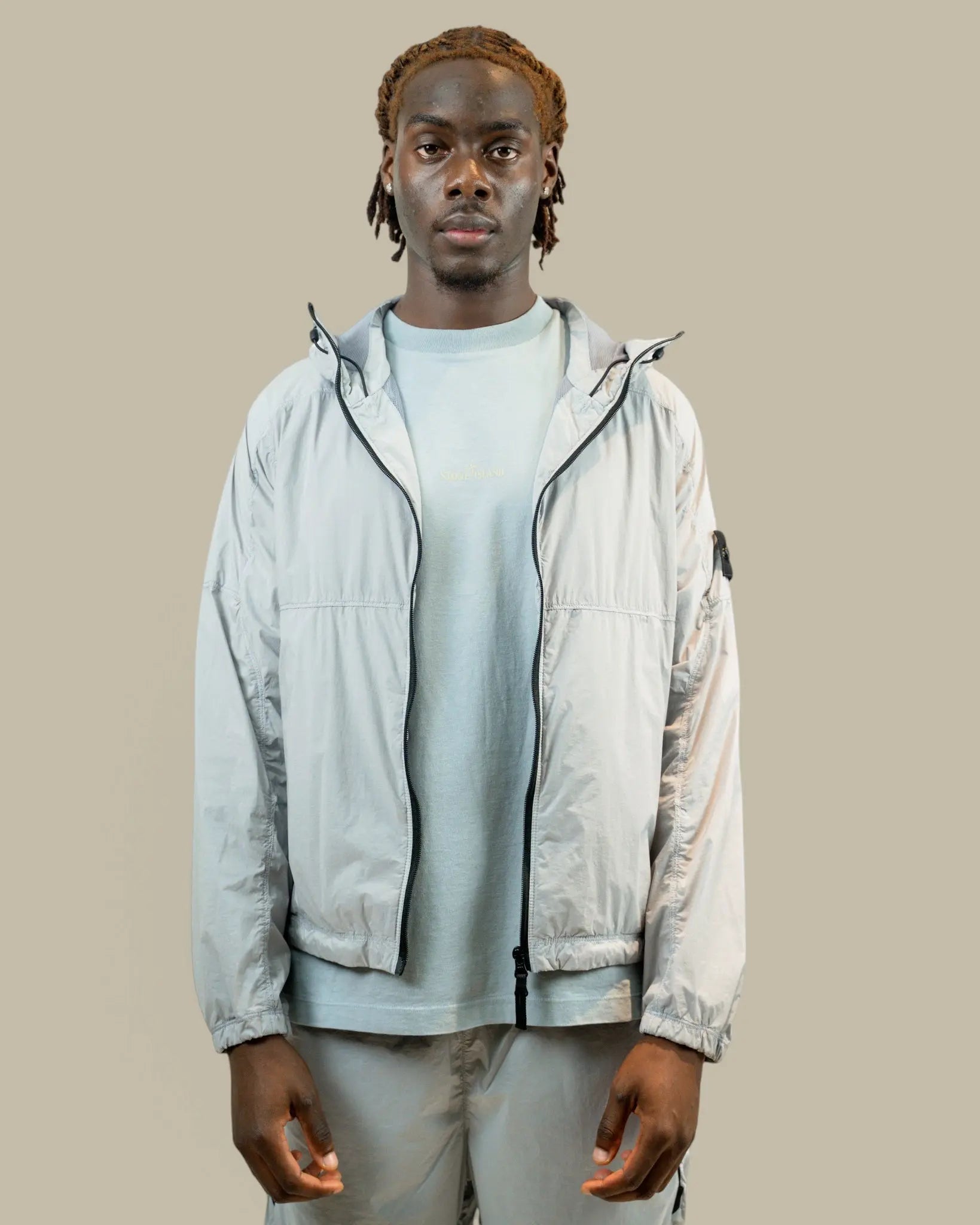 Veste à Capuche Stone Island Gris - Nylon Ultralight Stone Island