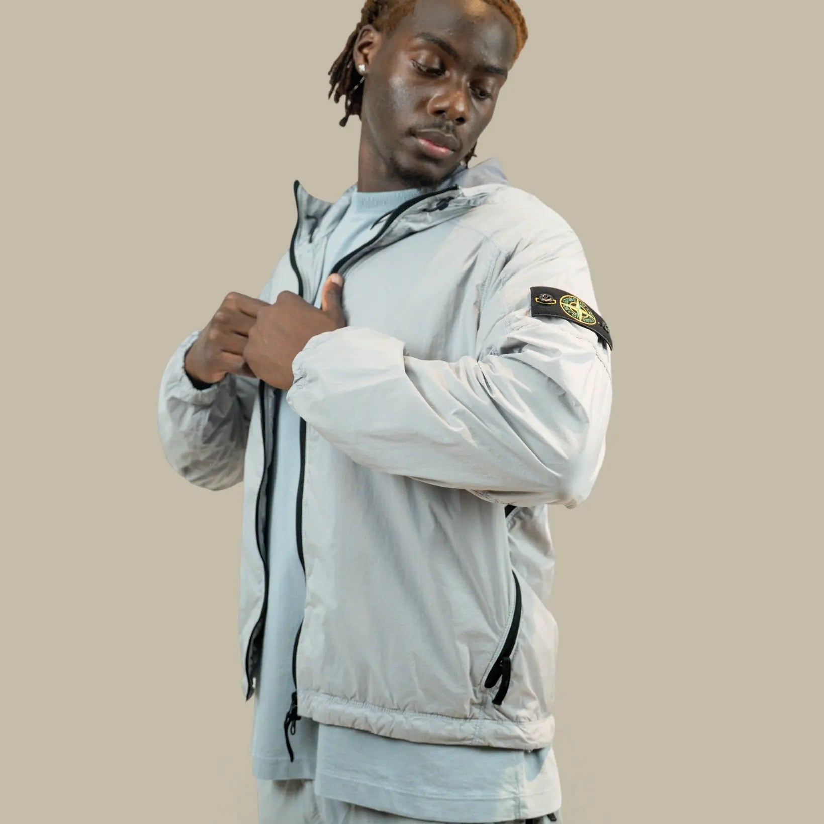 Veste à Capuche Stone Island Gris - Nylon Ultralight Stone Island