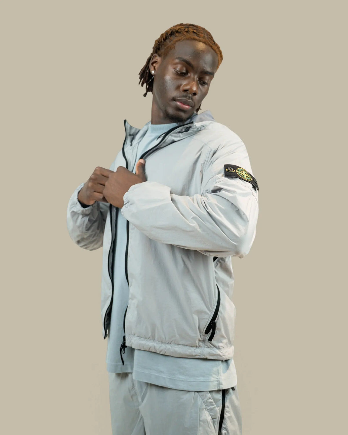 Veste à Capuche Stone Island Gris - Nylon Ultralight Stone Island