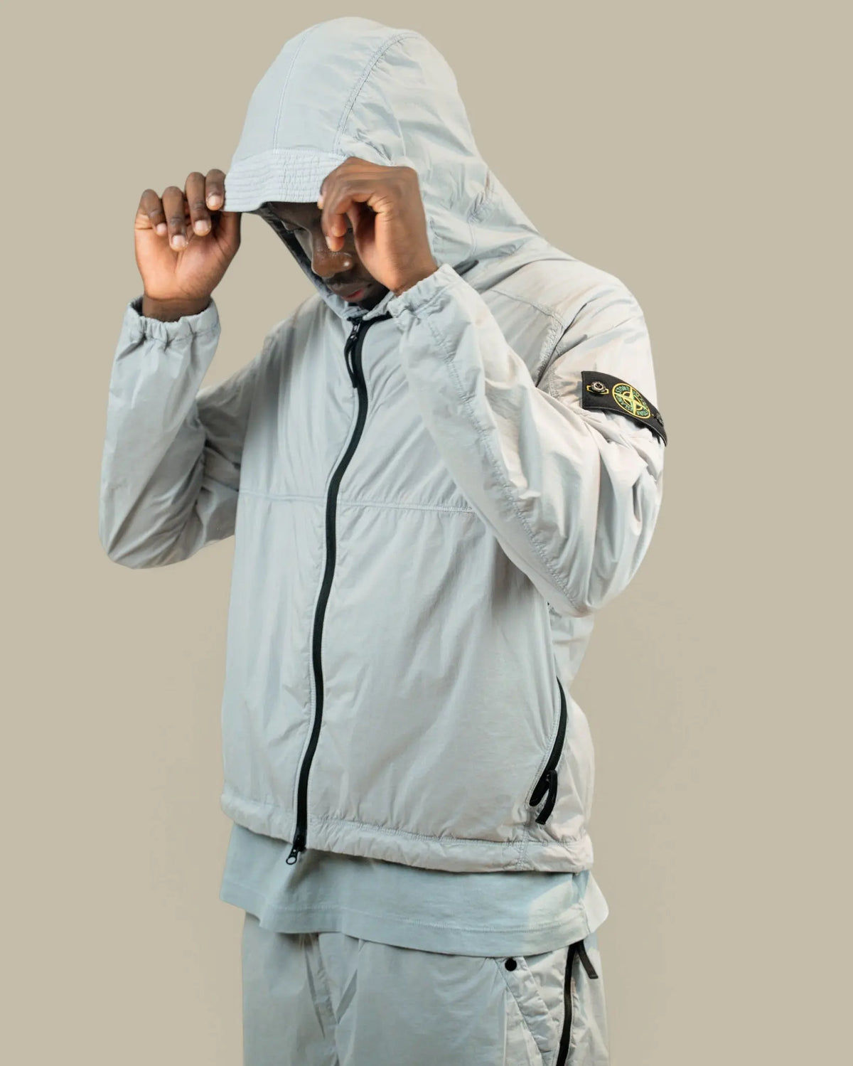 Veste à Capuche Stone Island Gris - Nylon Ultralight Stone Island
