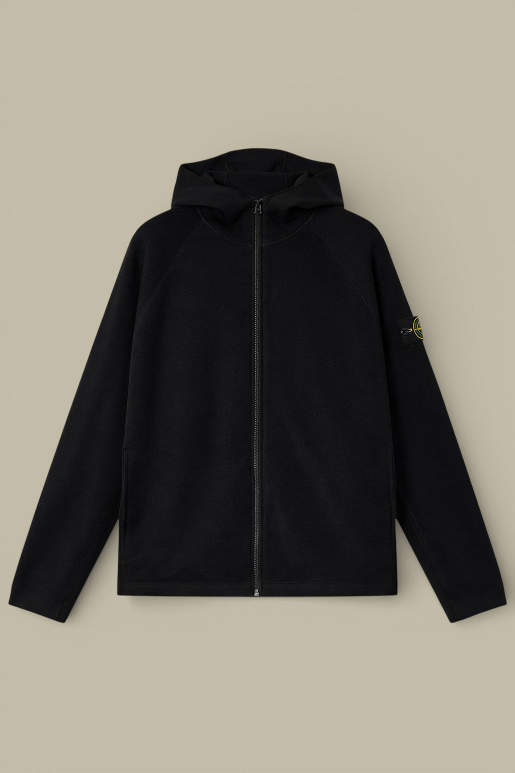 Veste à Capuche Stone Island Noir - Compact Rib Soft - veste