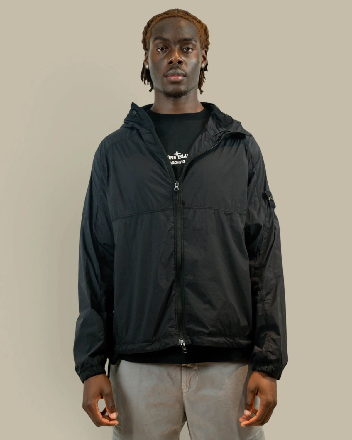 Veste à Capuche Stone Island Noir - Nylon Ultralight Stone Island