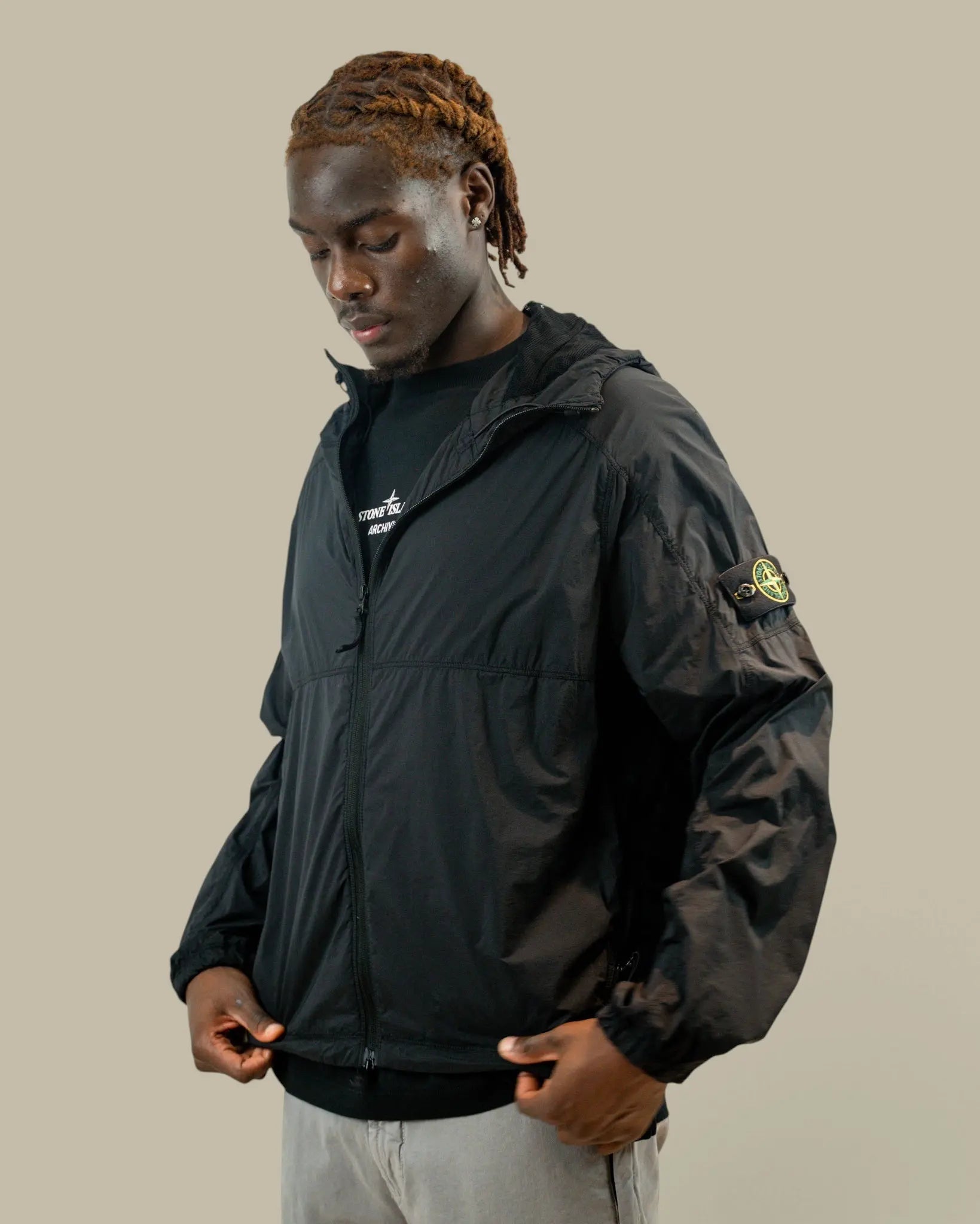 Veste à Capuche Stone Island Noir - Nylon Ultralight Stone Island