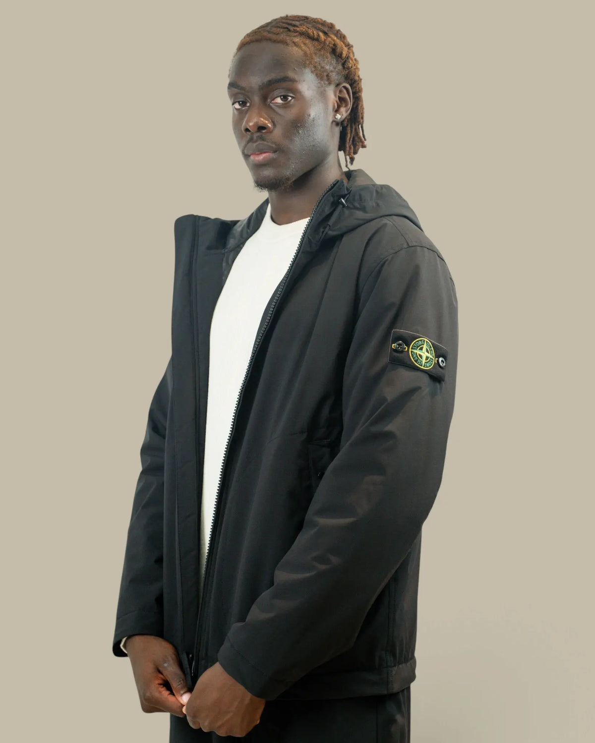 Veste à Capuche Stone Island Noir - Soft Shel Stone Island