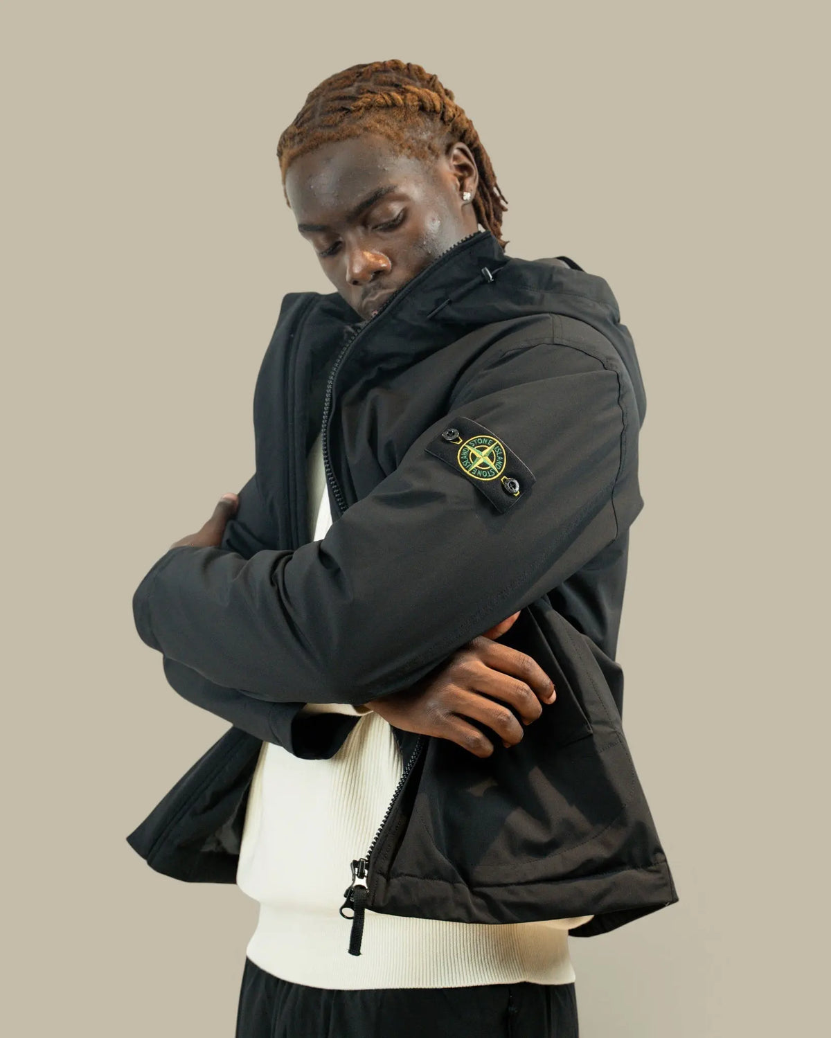 Veste à Capuche Stone Island Noir - Soft Shel Stone Island