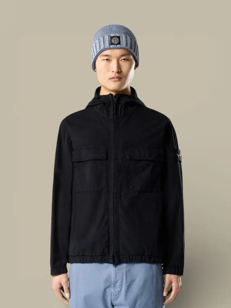 Veste à Capuche Stone Island Noir - Stretch Organic - veste