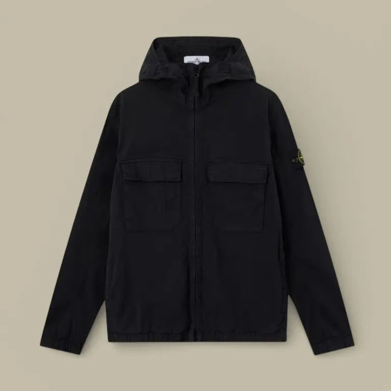 Veste à Capuche Stone Island Noir - Stretch Organic - veste