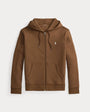 Veste Capuche Ralph Lauren Marron - SWEAT À CAPUCHE À DOUBLE MAILLE AVEC FERMETURE ÉCLAIR INTÉGRALE Ralph Lauren