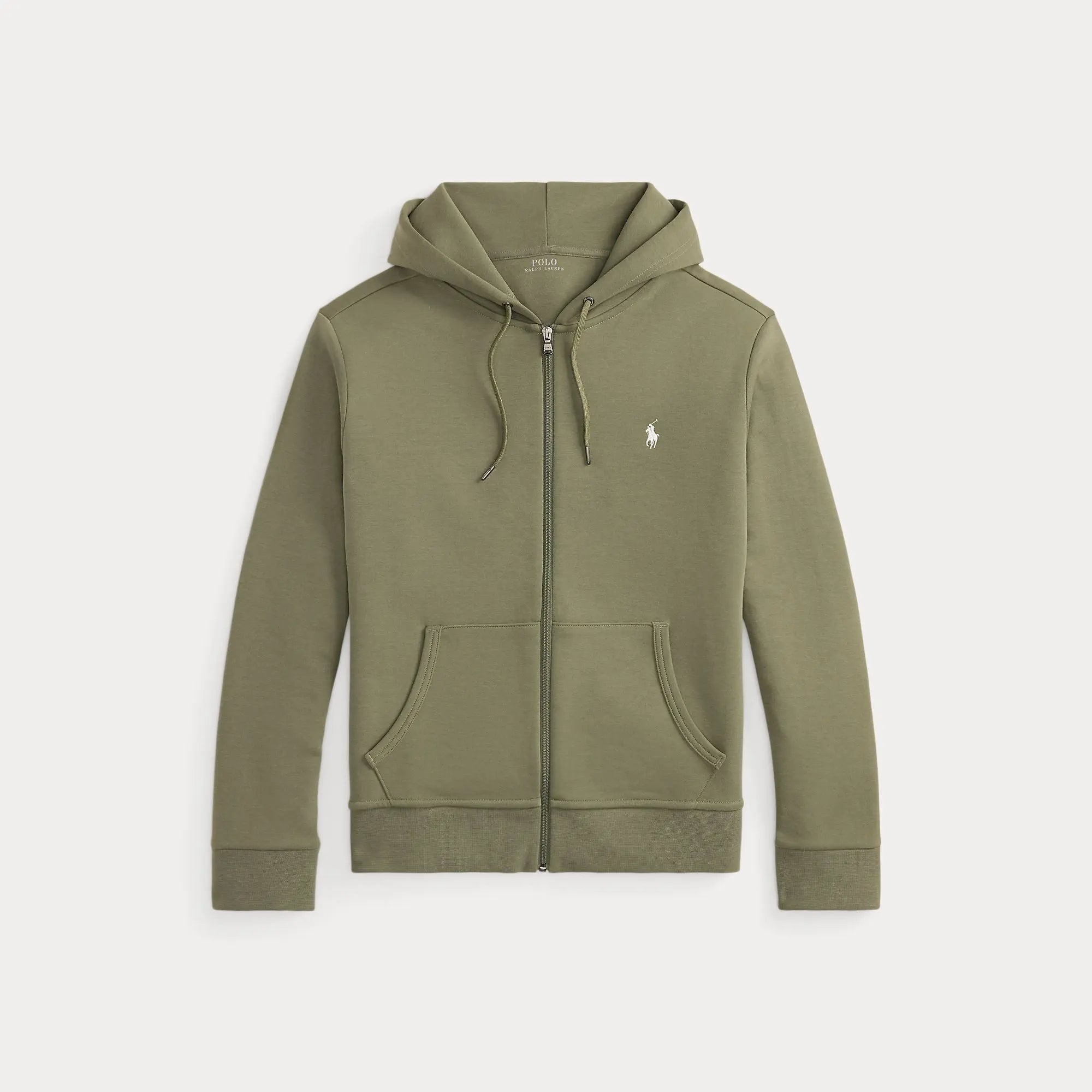 Veste Capuche Ralph Lauren Kaki - SWEAT À CAPUCHE À DOUBLE MAILLE AVEC FERMETURE ÉCLAIR INTÉGRALE Ralph Lauren