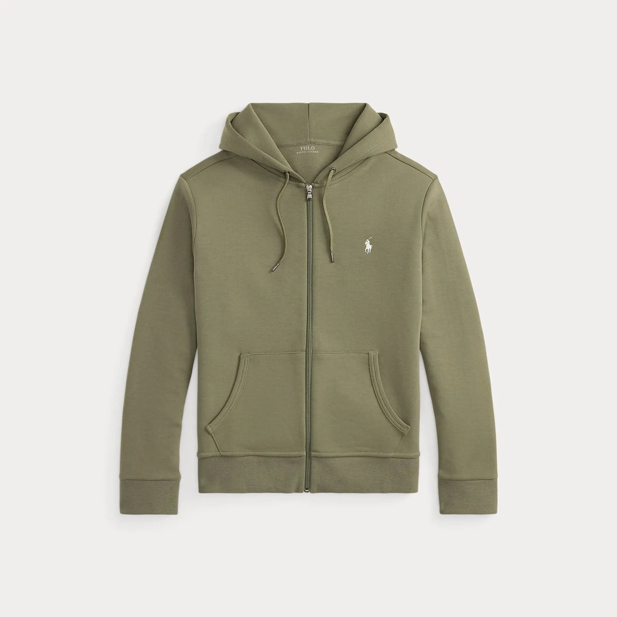 Veste Capuche Ralph Lauren Kaki - SWEAT À CAPUCHE À DOUBLE MAILLE AVEC FERMETURE ÉCLAIR INTÉGRALE Ralph Lauren