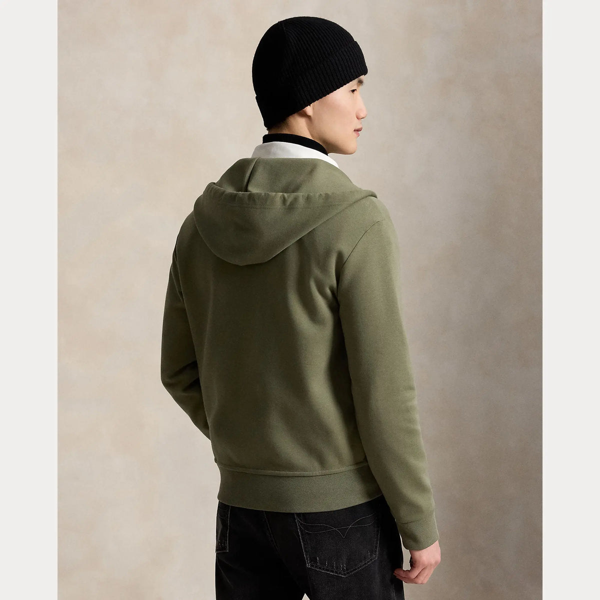 Veste Capuche Ralph Lauren Kaki - SWEAT À CAPUCHE À DOUBLE MAILLE AVEC FERMETURE ÉCLAIR INTÉGRALE Ralph Lauren