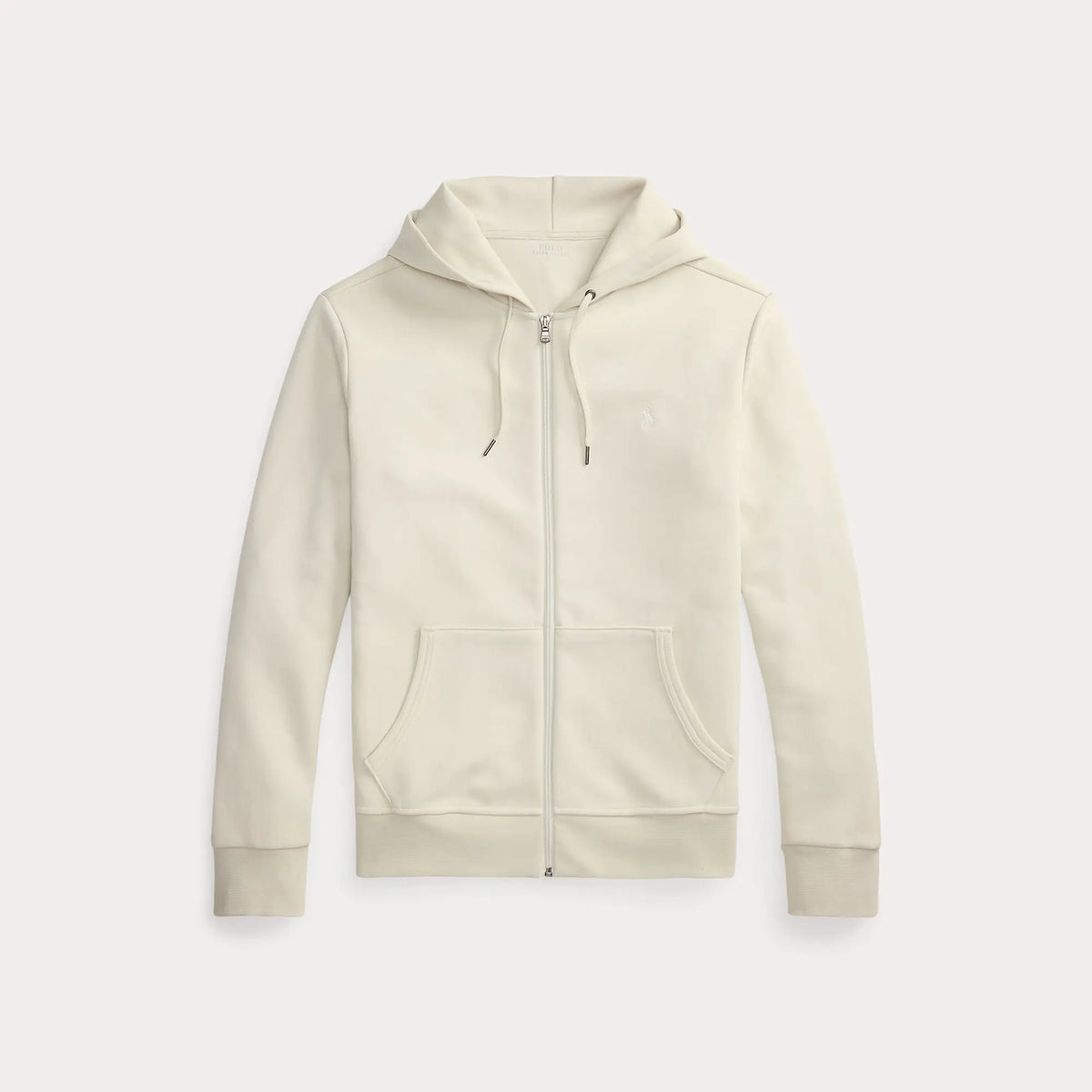 Veste Capuche Ralph Lauren Creme - SWEAT À CAPUCHE À DOUBLE MAILLE AVEC FERMETURE ÉCLAIR INTÉGRALE Ralph Lauren