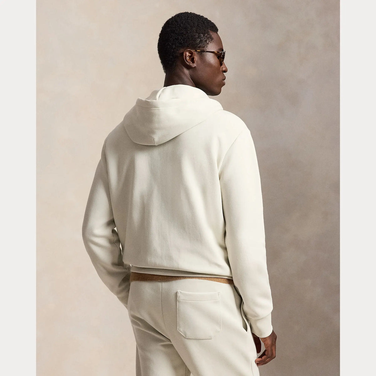 Veste Capuche Ralph Lauren Creme - SWEAT À CAPUCHE À DOUBLE MAILLE AVEC FERMETURE ÉCLAIR INTÉGRALE Ralph Lauren