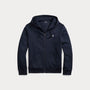Veste Capuche Ralph Lauren Bleu Marine - SWEAT À CAPUCHE À DOUBLE MAILLE AVEC FERMETURE ÉCLAIR INTÉGRALE L'Engrenage