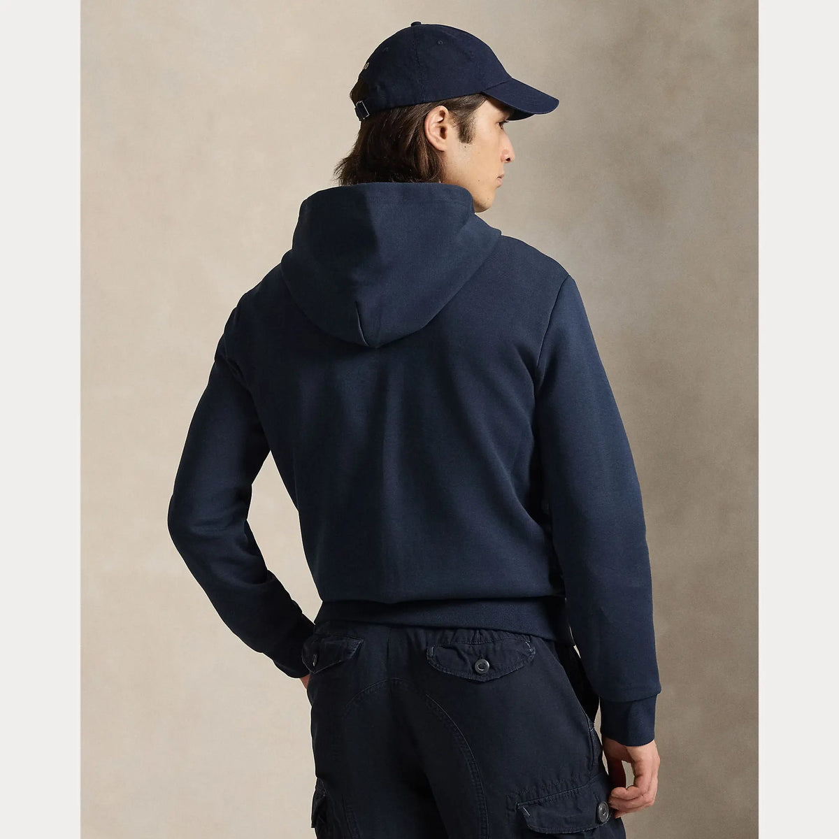 Veste Capuche Ralph Lauren Bleu Marine - SWEAT À CAPUCHE À DOUBLE MAILLE AVEC FERMETURE ÉCLAIR INTÉGRALE L'Engrenage