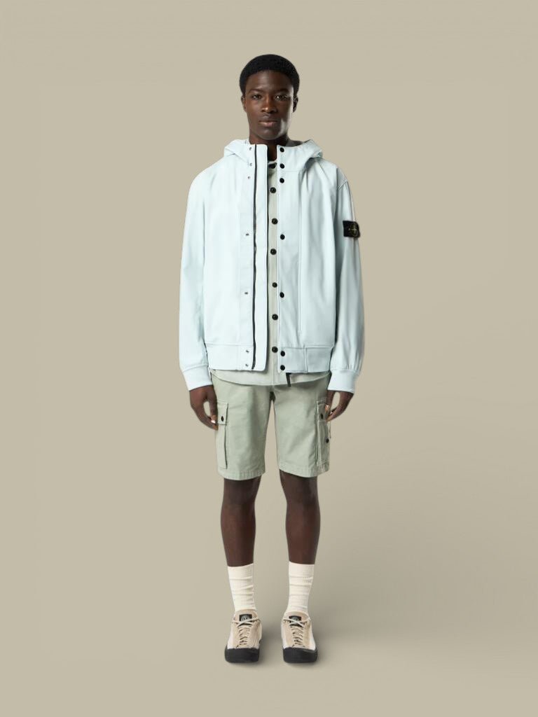 Veste Stone Island Bleu Ciel - Light Soft Shell - R - veste