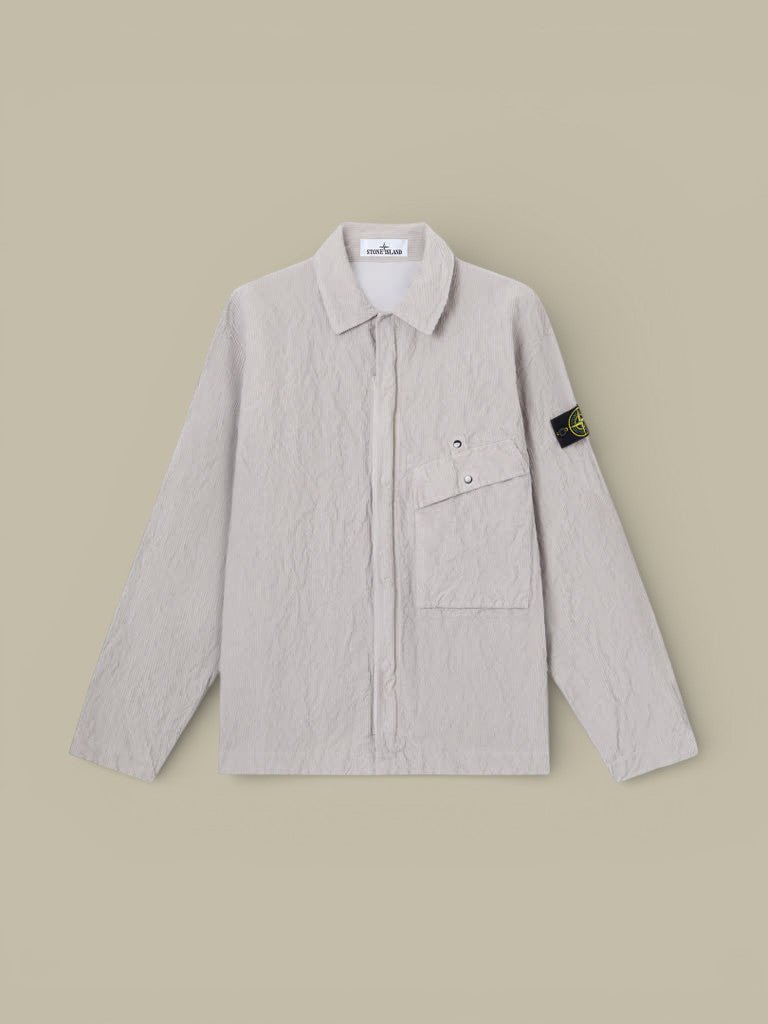 Veste Stone Island Gris - Surchemise WRINKLED CORDUROY - veste