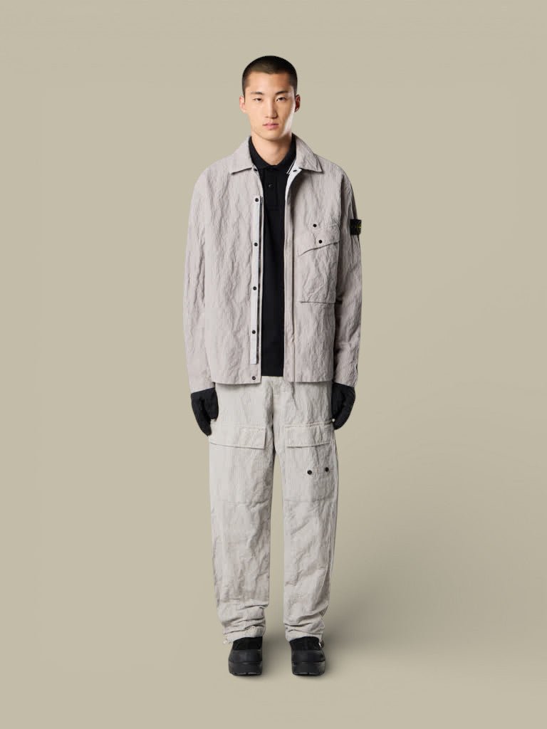 Veste Stone Island Gris - Surchemise WRINKLED CORDUROY - veste