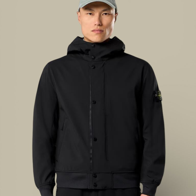 Veste Stone Island Noir - Light Soft Shell - R - veste