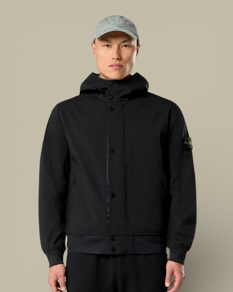 Veste Stone Island Noir - Light Soft Shell - R - veste