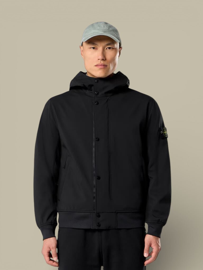 Veste Stone Island Noir - Light Soft Shell - R - veste